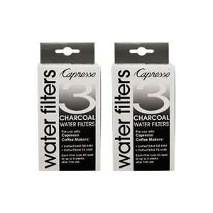 Capresso 4640.93 2PACK Charcoal Water Filter 2 Pack, 6 filters total 