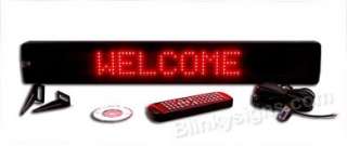 Programmable Scrolling LED Message Indoor Sign 4x 26 Remote NS 500UR 