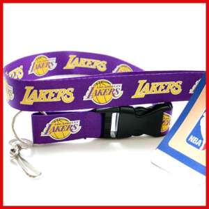 Los Angeles Lakers Lanyard Key Chain ID Holder  Purple  