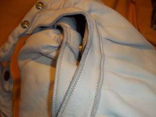 Lucky Brand Handbag Large White Hobo Leather Purse EUC Free Shipping 