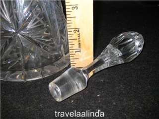 Cut Crystal Decanter with Glass Stopper  