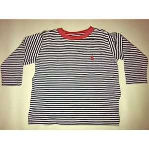 Polo Ralph Lauren Cotton Long Sleeve Black and White Striped Shirt Boy 