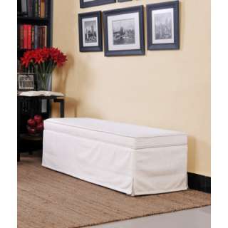 New Handy Living Skirted Storage Bench 2 Colors  