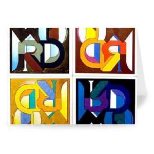Four words, speechless, 2007 (oil on wood)    Greeting Card (Pack of 