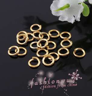 2000pc Useful Gold Plated Thick Metal Jump Rings 4mm 1  