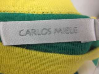 CARLOS MIELE Green Yellow Brasil Soccer T Shirt Sz M  