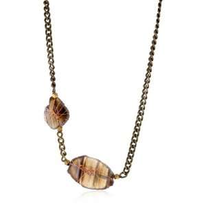 Vanessa Mooney Shelby Necklace with Grey Crystal Agates
