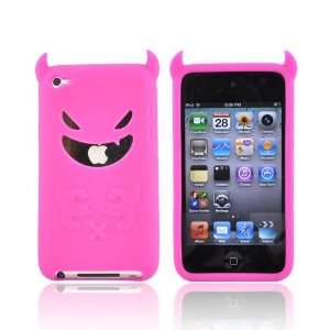  For iPod Touch 4 Silicone Case Cover HOT PINK DEVIL 