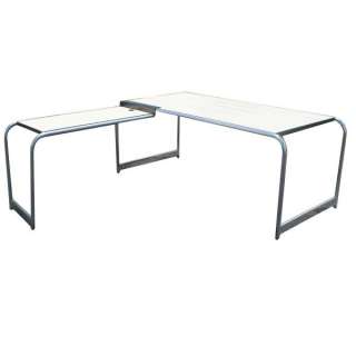 Marcel Breuer Style Mid Century Modern Desk & Return  