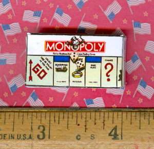 Dollhouse Miniature Size Board Game Monopoly Box  