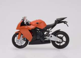   12 ktm rc8 orange die cast motorcycle model collection mint in box