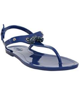 Tods blue jelly thong sandals  BLUEFLY up to 70% off designer brands 