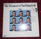 VINYL RECORD ALBUM The greatest of Nat King Cole Vol 1 & 2 (12 