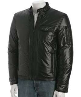 Juicy Couture black poly zip front ski jacket  