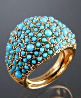 Kenneth Jay Lane lapis resin clustered dome ring  BLUEFLY up to 70% 