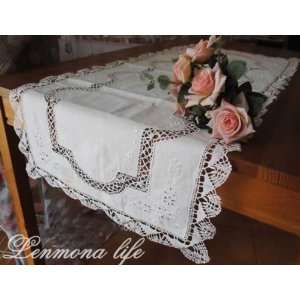  Vintage Hand Bobbin Lace/embroidery Table Runner Kitchen 