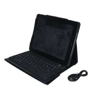   Slim Lined Leather Case / Cover for The iPad With Built in Keyboard