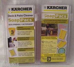 KARCHER POWER WASHER SOAP PAC DECK PATIO CLEANER 24 PKS  