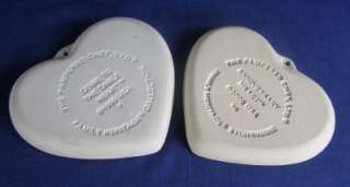 Pampered Chef Stoneware Heart Shape Cookie Molds  