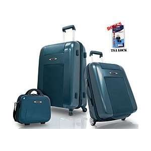   Sydney Teal 3 Pie Shell/Spinning Setce Luggage Hard 