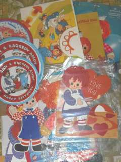 Raggedy Ann & Andy Party Plates, Hats, Decorations  