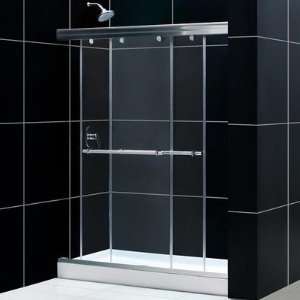   Clear Glass Shower Door with 32â x 60â  Center Drain Shower B