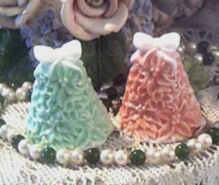 Silicone Holly Christmas Tree Soap Candle Mold Small  