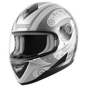  Shark S650 Charm Helmet   Small/Silver Automotive