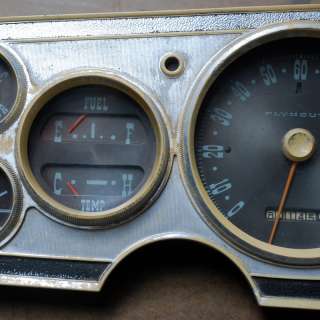 Plymouth Belvedere Fury 1963 63 instrumnet cluster gauges push button 