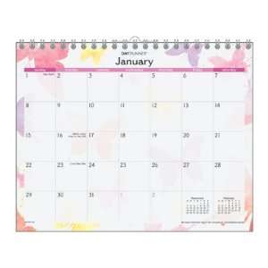 Day Runner Recycled 2012 Monthly Wall Calendar, Watercolors, 15 x 12