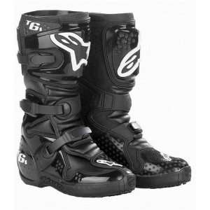   6S Youth Boys Off Road Motorcycle Boots   Black / Size 2 Automotive