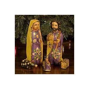   Wood nativity scene, Paxot Holy Family (set of 5)
