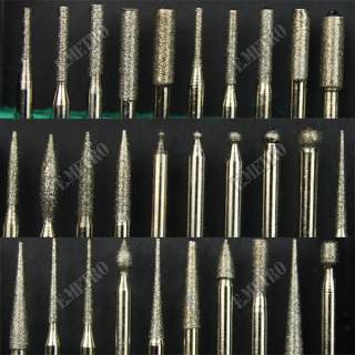 30x Electric Nail Art Drill Bits File Kits Shank 3/32