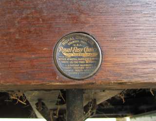 Antique ROYAL EASY CHAIR Push Button Recliner ff195  