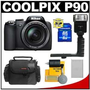  Nikon Coolpix P90 24x Optical Zoom Digital Camera + Flash 