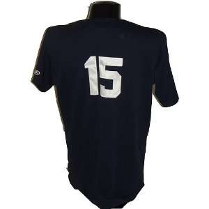 15 Notre Dame Blue Throwback Game Used Baseball Jersey:  