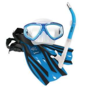 Oceanic OceanPro Eclipse Mask, Oasis Snorkel and Heron Fins Snorkeling 