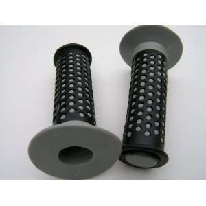  F1 style old school BMX bicycle grips   BLACK and GRAY 