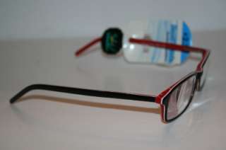 Black Red White Reading Glasses Readers Eyeglasses 2.50  
