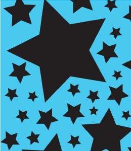 33 Solid Stars Wall Stickers. Removable Wall Nursery  