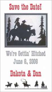 Country Western Save the Date Wedding Magnets, Horses  