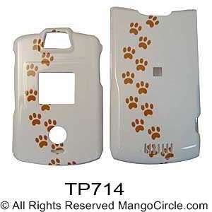   V3C/V3M RAZR FACEPLATE/COVER/CASE PAW PRINT Cell Phones & Accessories