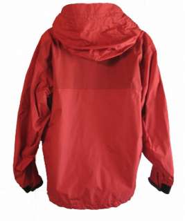   Red Nylon Waterproof Lightweight Hooded Jacket Mens Medium  