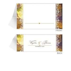  90 Personalized Place Cards   Autumn Fresh Lace Office 