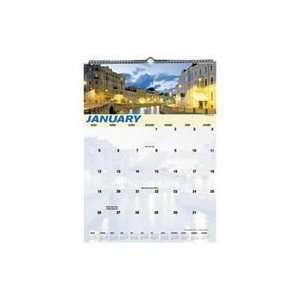   Scenes Laminated Monthly Wall Calendar, 15 1/2 x 21