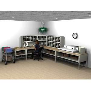   with mail processing and postage meter table. 72 Adjustable Pockets