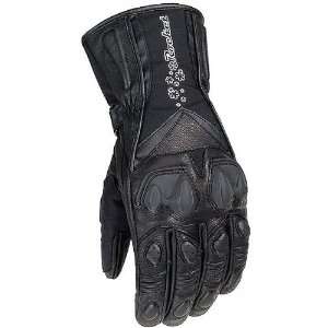 Joe Rocket Pro Street Womens Leather Street Motorcycle Gloves   Black 