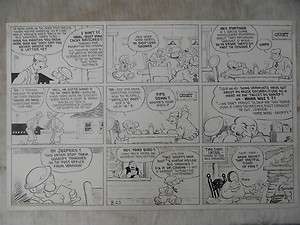   Original Sunday comic strip art cartoon Barney Google Snuffy Smith