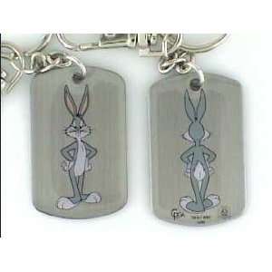  Officially Licensed Bugs Bunny Dog Tag Key Chain Ring with 