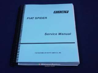 Factory Service Manual (Fiat 124 Spider 2000 + 1800 1974 85)   NEW 